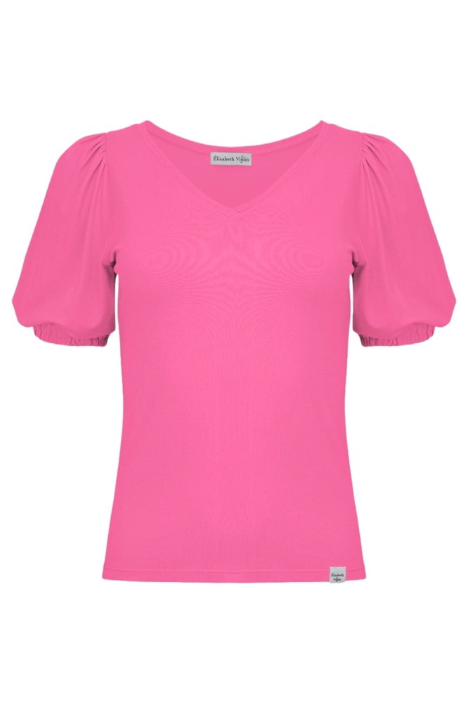 VIVA z krótkimi rękawami Shocking Pink przód.jpg
