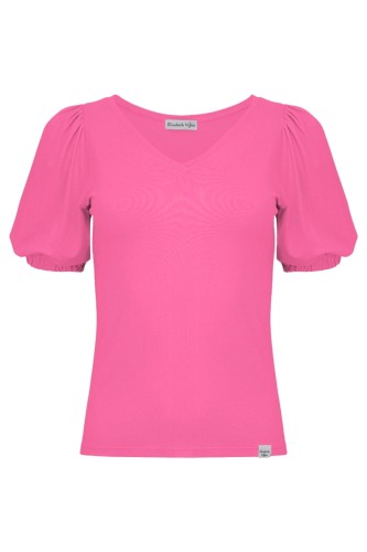 VIVA z krótkimi rękawami Shocking Pink przód.jpg