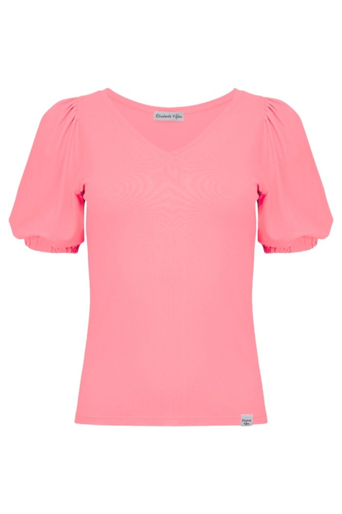 VIVA z krótkimi rękawami Geranium Pink przód.jpg