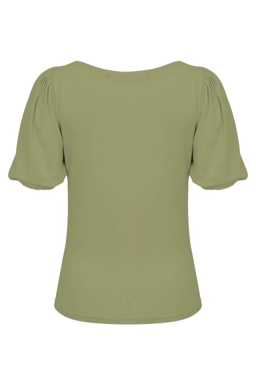 VIVA z krótkimi rękawami Oil Green tył.jpg