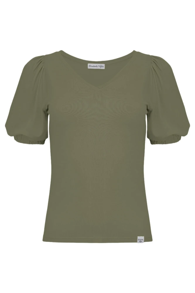 VIVA z krótkimi rękawami Dusty Olive przód.jpg