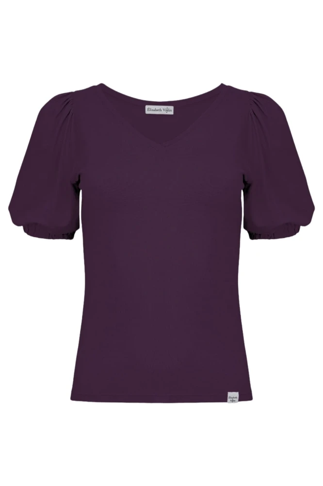 VIVA z krótkimi rękawami Plum Purple przód.jpg