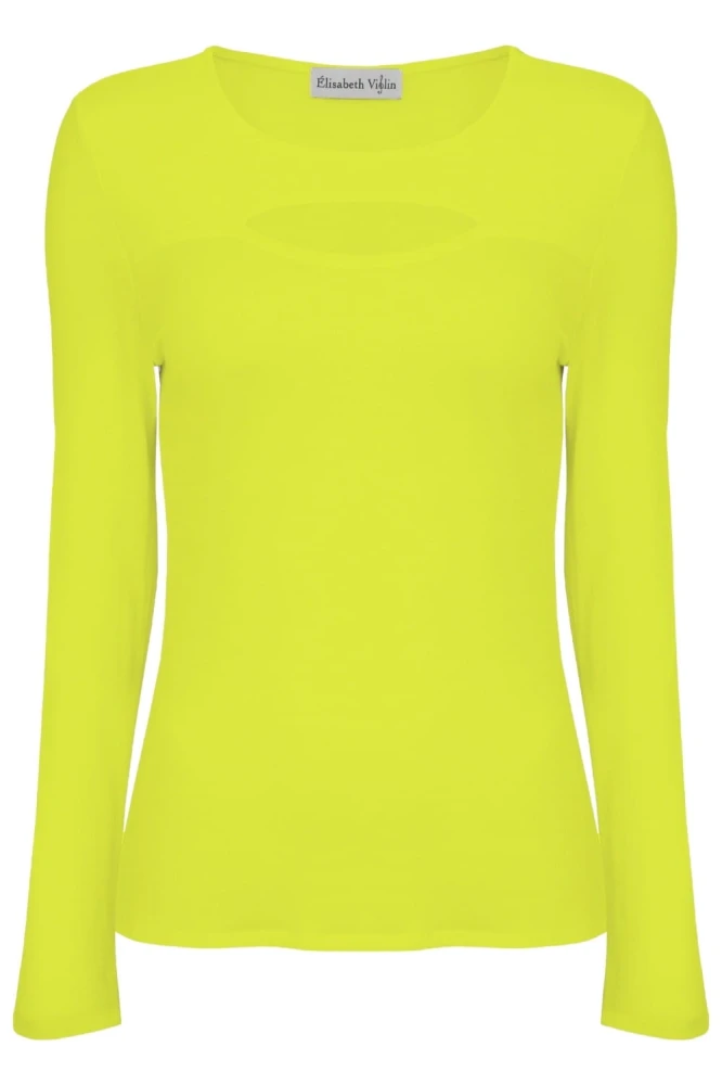 Bright Chartreuse FARI z długimi rękawami przód.jpg