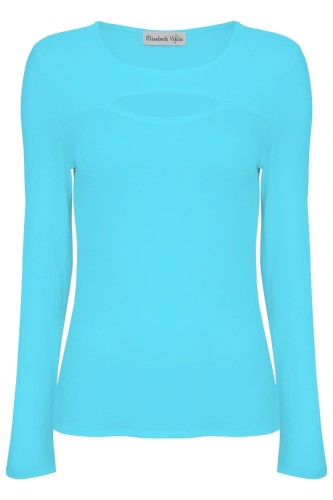 Cyan Blue FARI z długimi rękawami przód.jpg