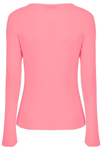 Geranium Pink FARI z długimi rękawami tył.jpg