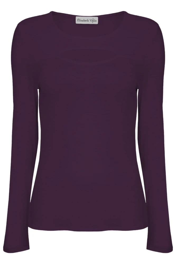 Plum Purple FARI z długimi rękawami przód.jpg