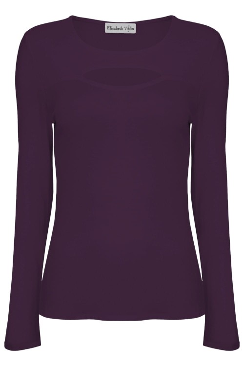Plum Purple FARI z długimi rękawami przód.jpg
