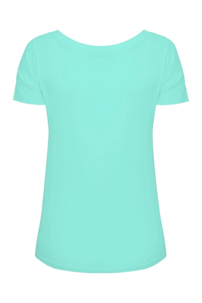 Blue Turquoise FLORA z krótkimi rękawami tył.jpg