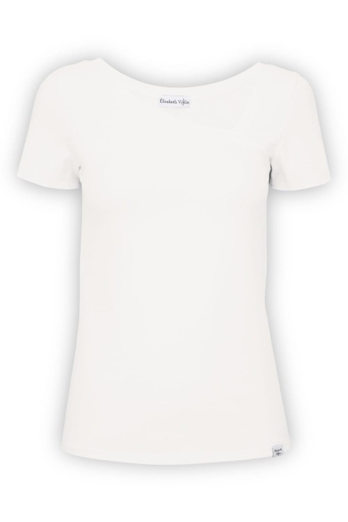 Star White FLORA z krótkimi rękawami przód.jpg