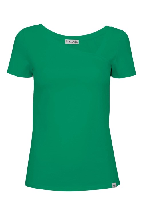 Deep Green FLORA z krótkimi rękawami przód.jpg