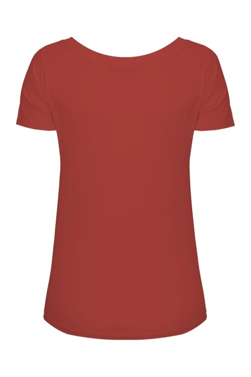 Brick Red FLORA z krótkimi rękawami tył.jpg