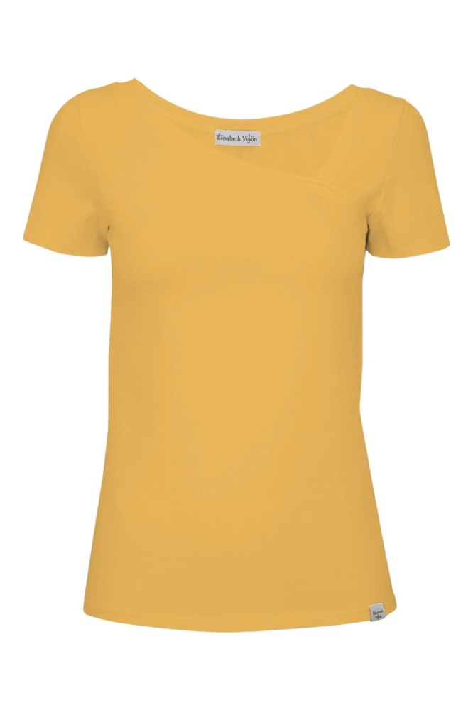 Mineral Yellow FLORA z krótkimi rękawami przód.jpg