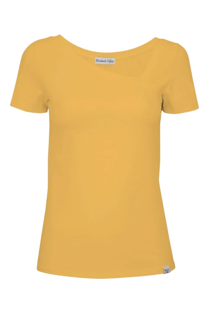 Mineral Yellow FLORA z krótkimi rękawami przód.jpg