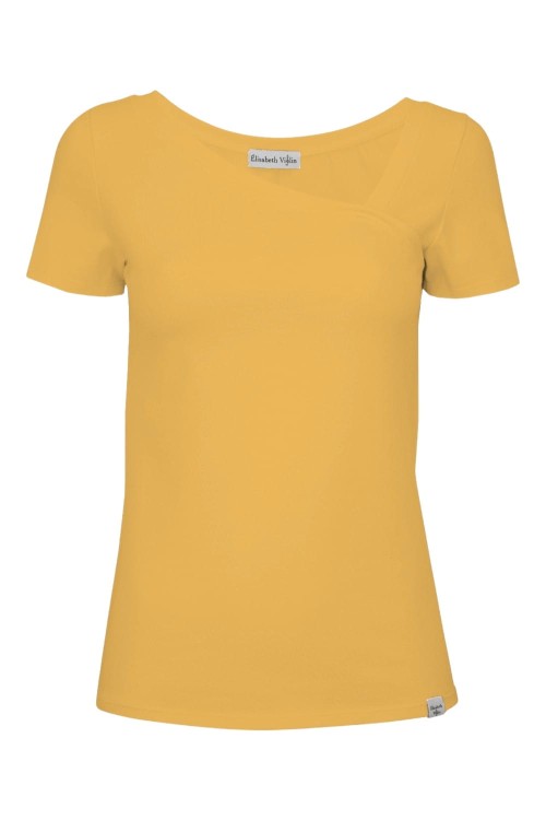 Mineral Yellow FLORA z krótkimi rękawami przód.jpg