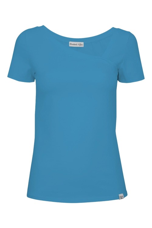 Vivid Blue FLORA z krótkimi rękawami przód.jpg