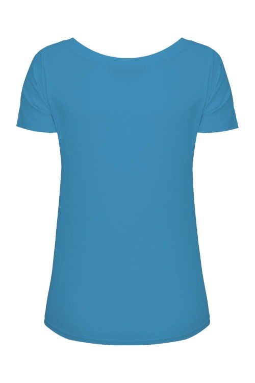 Vivid Blue FLORA z krótkimi rękawami tył.jpg