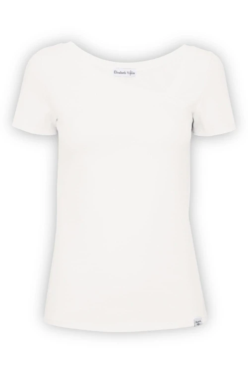 Star White FLORA z krótkimi rękawami przód.jpg