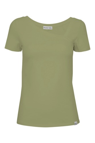 Oil Green FLORA z krótkimi rękawami przód.jpg