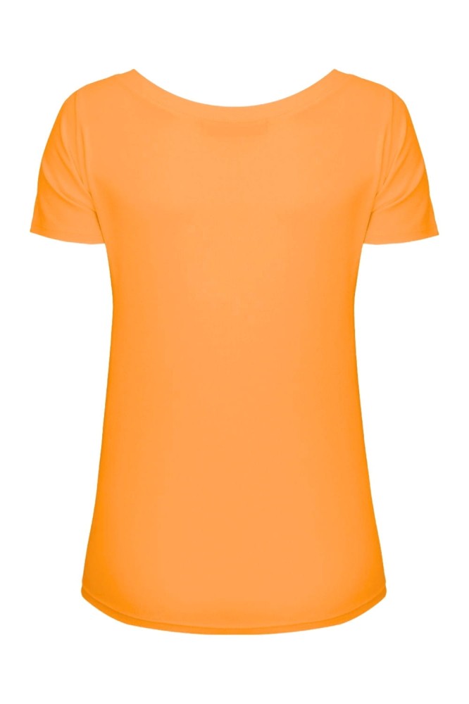 Blazing Orange FLORA z krótkimi rękawami tył.jpg