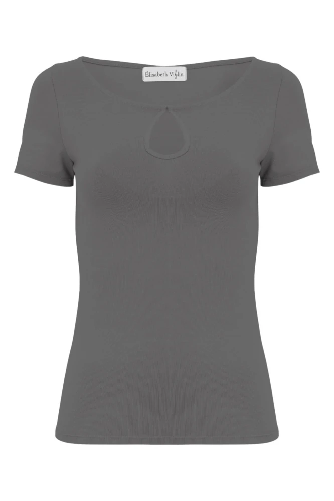 Charcoal Gray LARMA z krótkimi rękawami przód.jpg
