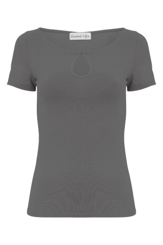 Charcoal Gray LARMA z krótkimi rękawami przód.jpg