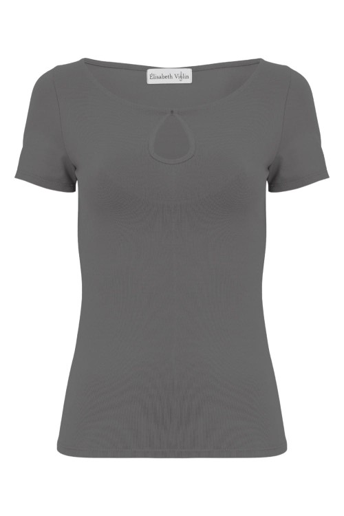 Charcoal Gray LARMA z krótkimi rękawami przód.jpg