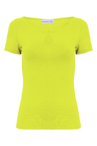 Bright Chartreuse LARMA z krótkimi rękawami przód.jpg