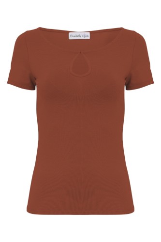 Burnt Henna LARMA z krótkimi rękawami przód.jpg