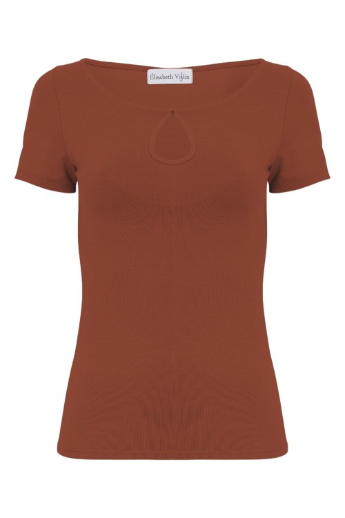 Burnt Henna LARMA z krótkimi rękawami przód.jpg