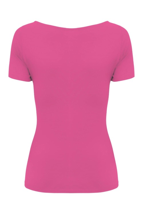 Fuchsia Rose LARMA z krótkimi rękawami tył.jpg