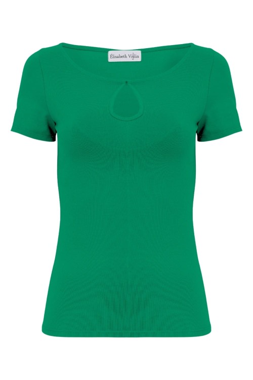 Deep Green LARMA z krótkimi rękawami przód.jpg