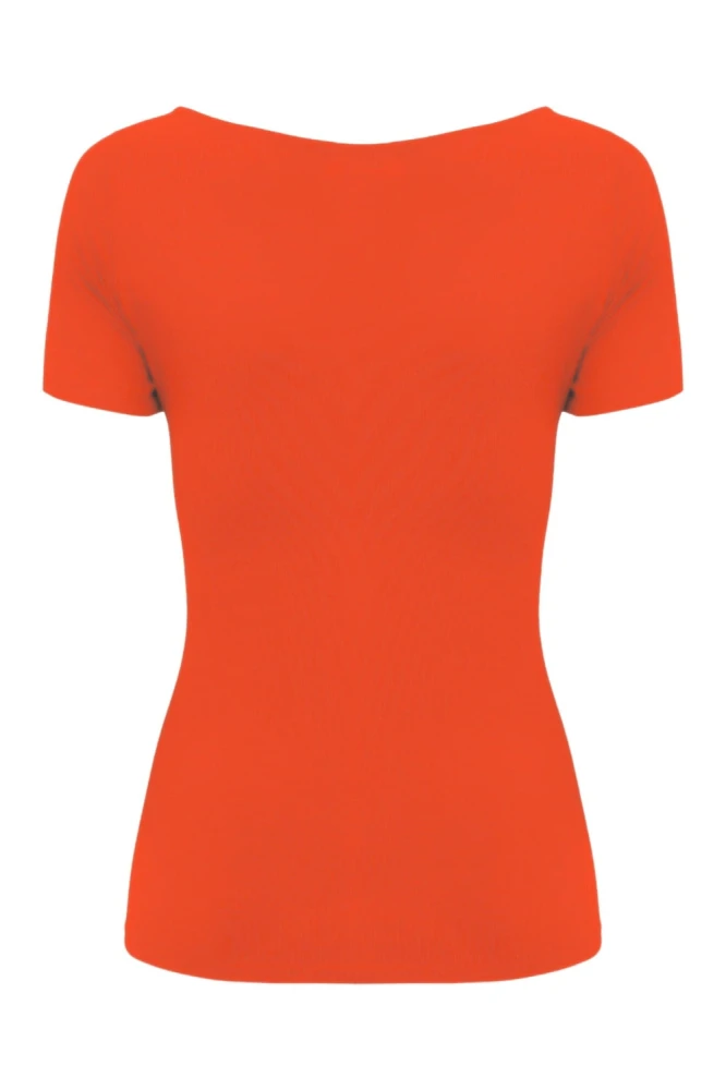 Mandarin Red LARMA z krótkimi rękawami tył.jpg