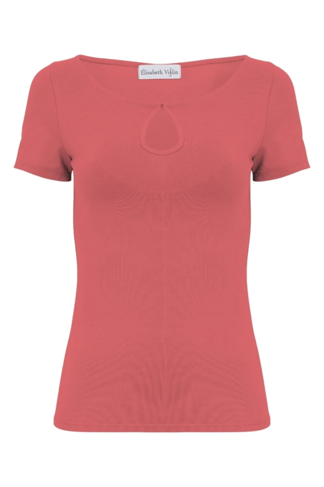Garnet Rose LARMA z krótkimi rękawami przód.jpg