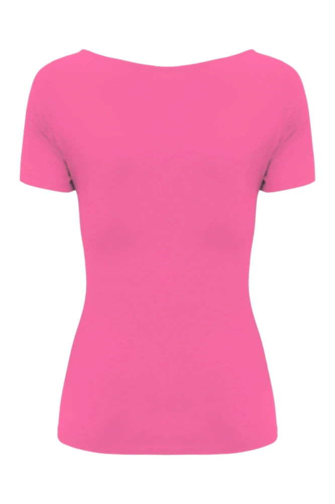 Shocking Pink LARMA z krótkimi rękawami tył.jpg
