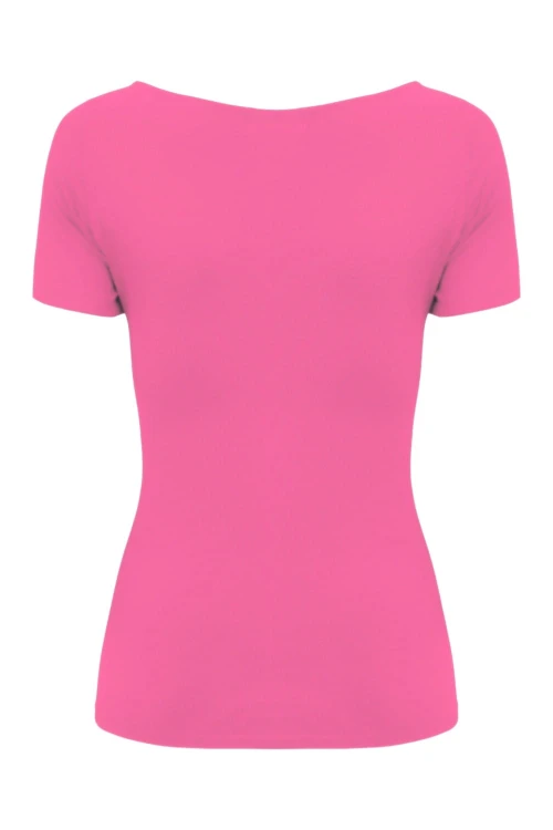 Shocking Pink LARMA z krótkimi rękawami tył.jpg