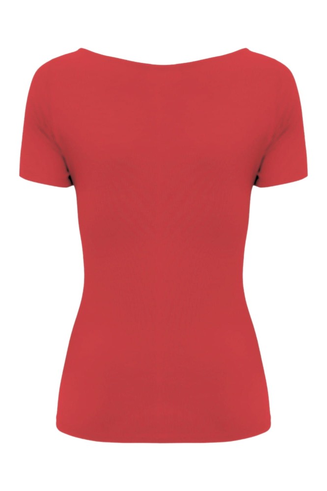Ribbon Red LARMA z krótkimi rękawami tył.jpg