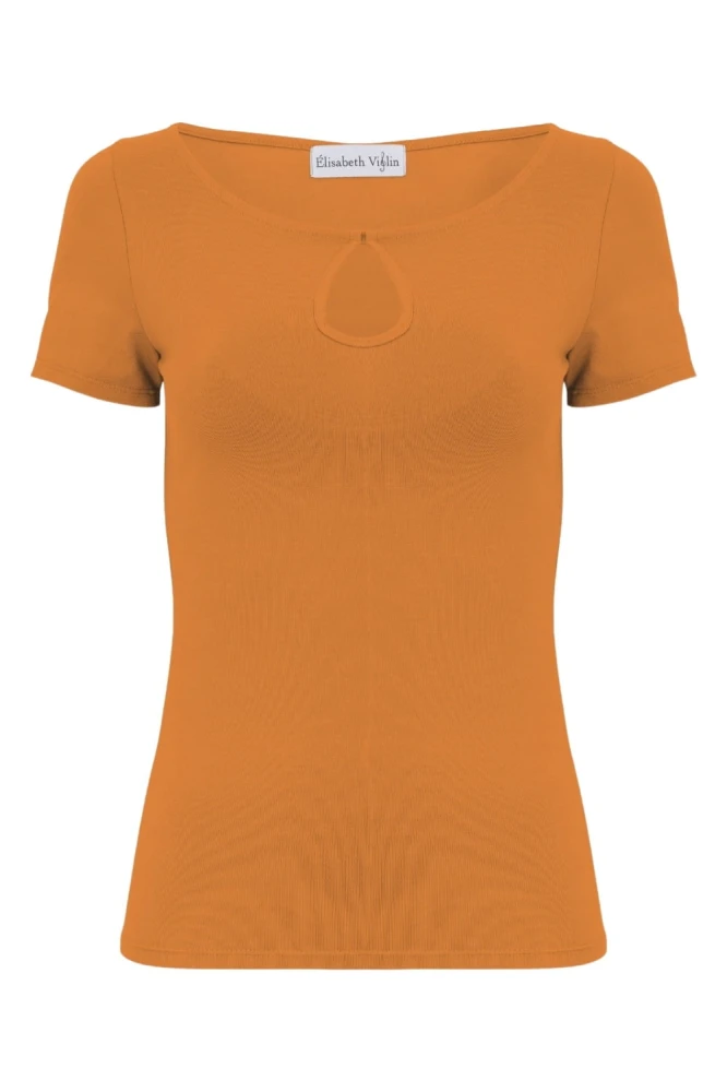 Golden Ochre LARMA z krótkimi rękawami przód.jpg
