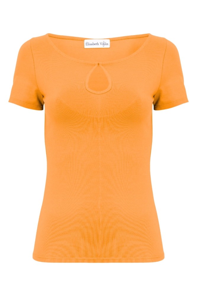 Blazing Orange LARMA z krótkimi rękawami przód.jpg