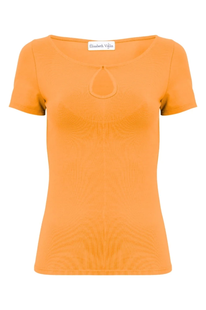 Blazing Orange LARMA z krótkimi rękawami przód.jpg