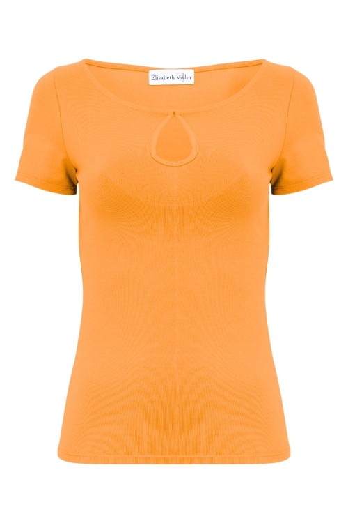 Blazing Orange LARMA z krótkimi rękawami przód.jpg