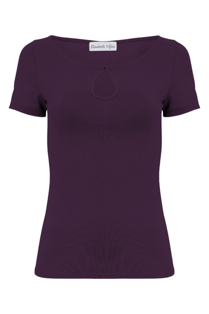 Plum Purple LARMA z krótkimi rękawami przód.jpg