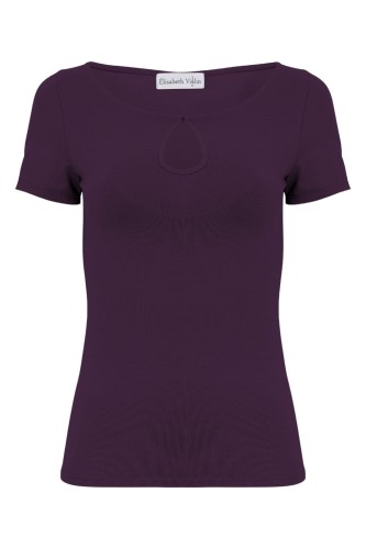 Plum Purple LARMA z krótkimi rękawami przód.jpg
