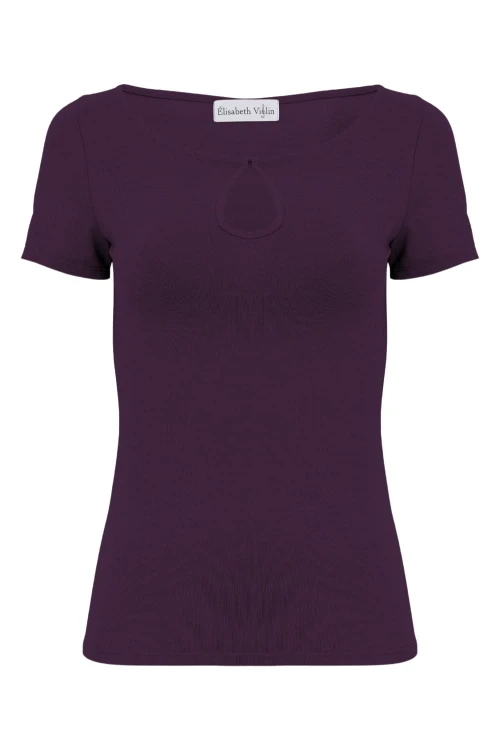 Plum Purple LARMA z krótkimi rękawami przód.jpg