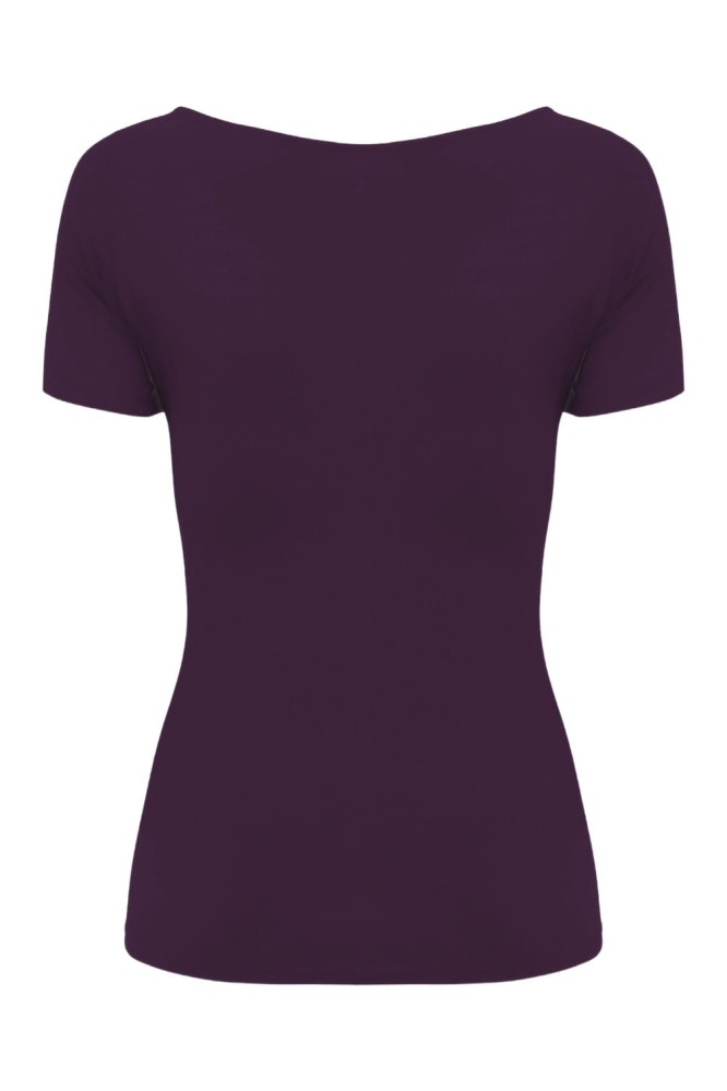 Plum Purple LARMA z krótkimi rękawami tył.jpg