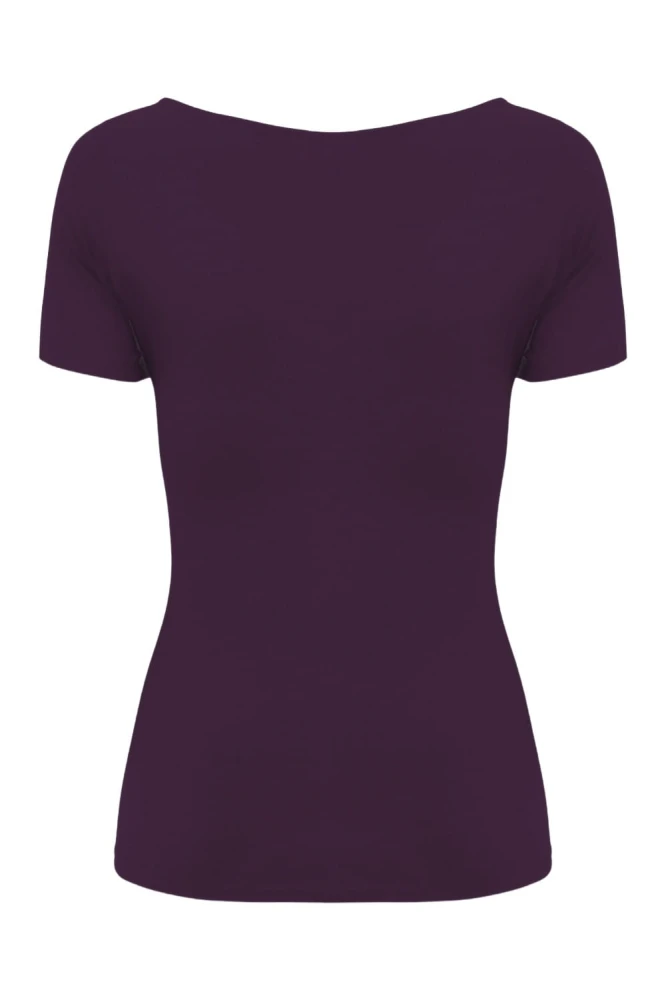 Plum Purple LARMA z krótkimi rękawami tył.jpg