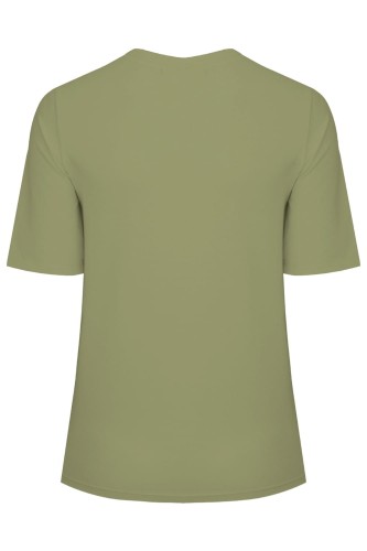 Oil Green THEA z krótkimi rękawami tył.jpg