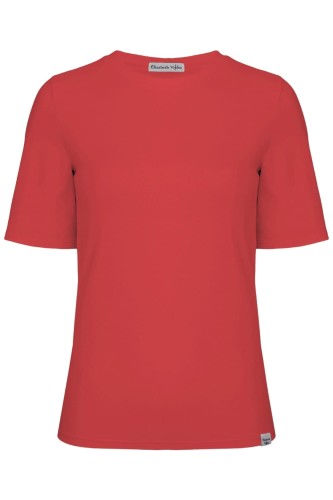 Ribbon Red THEA z krótkimi rękawami przód.jpg