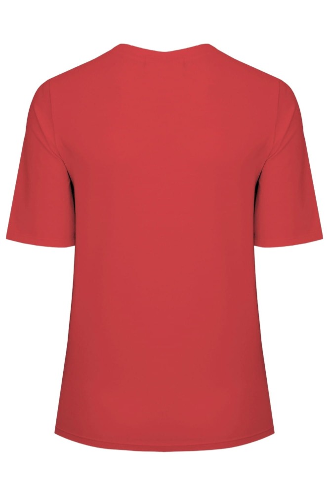 Ribbon Red THEA z krótkimi rękawami tył.jpg
