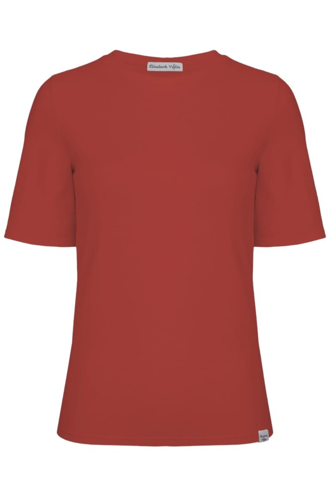 Brick Red THEA z krótkimi rękawami przód.jpg