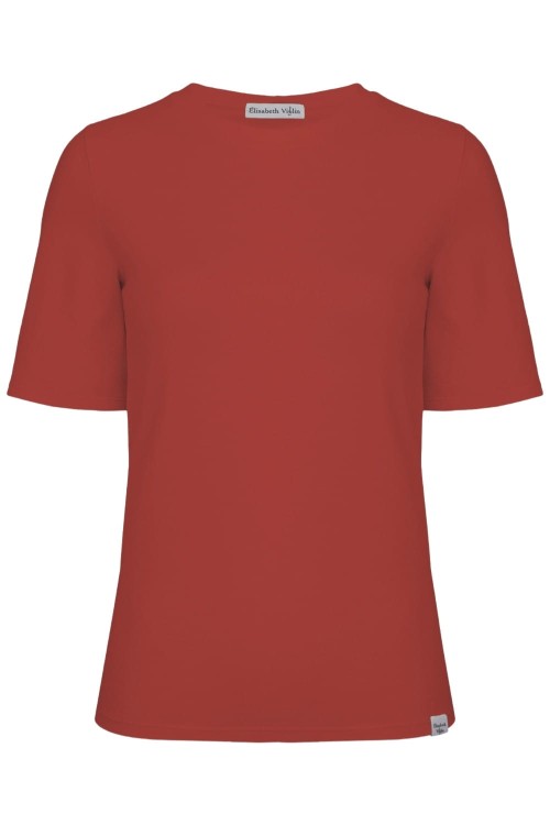 Brick Red THEA z krótkimi rękawami przód.jpg